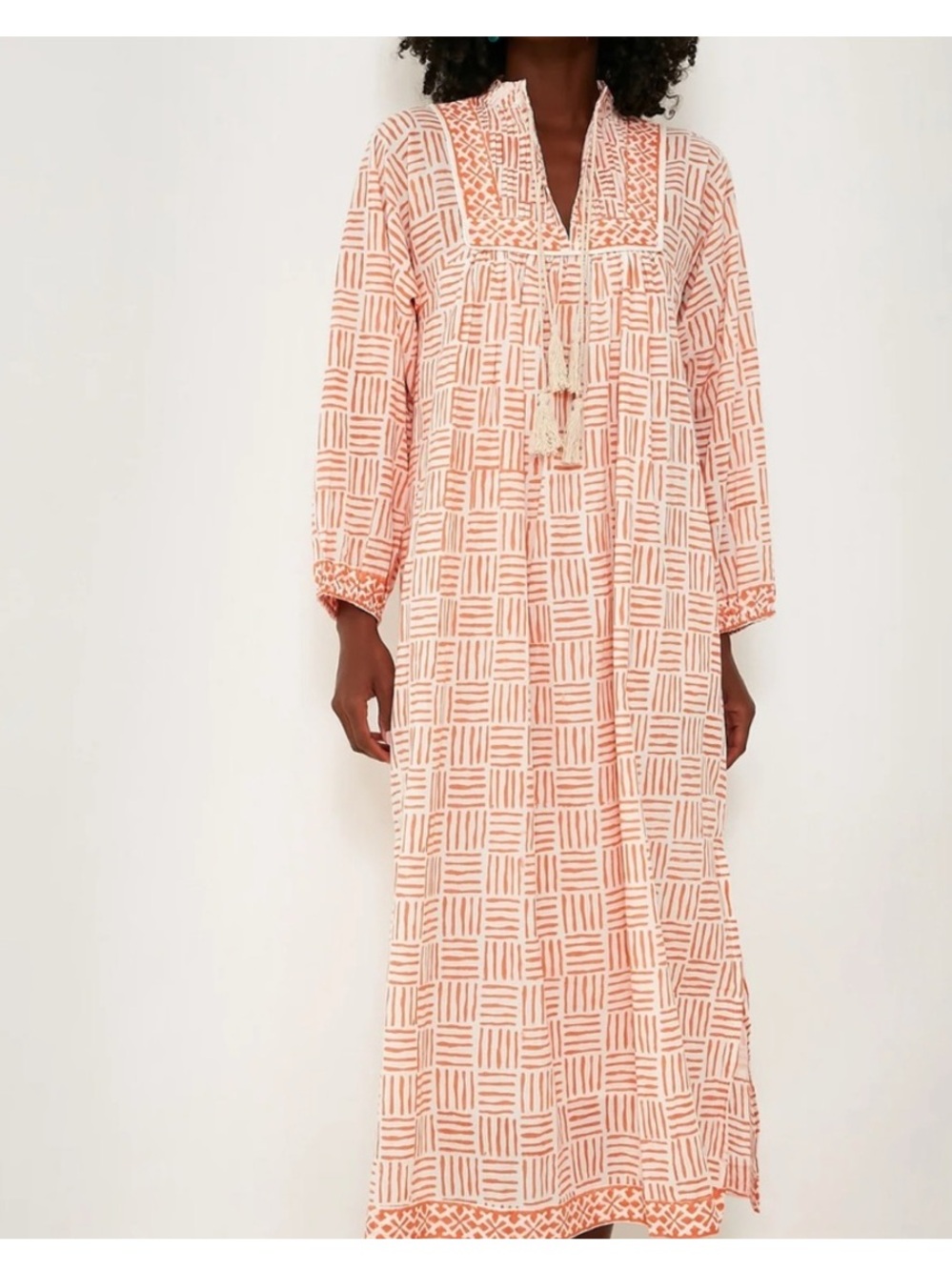 Marea Endless Summer Maxi Kaftan Dress in Orange Size Large